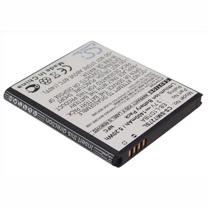 CS-SMI727SL, Mobile, Smartphone 3.7V, 1400mAh, Li-ion Battery fits T-mobile, Galaxy S Ii, Galaxy S Ii 4g, 5.18Wh