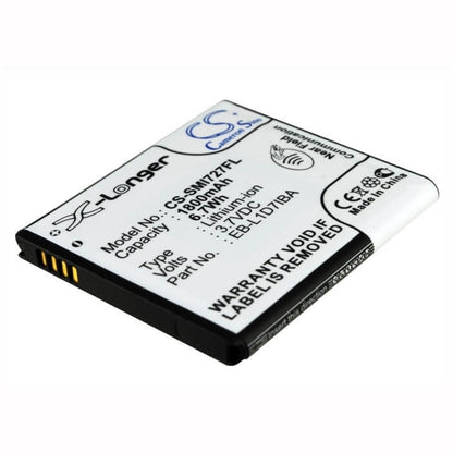 CS-SMI727FL, Mobile, Smartphone 3.7V, 1800mAh, Li-ion Battery fits At&t, Galaxy S 2 Skyrocket 4g, Galaxy S Ii Skyrocket 4g, 6.66