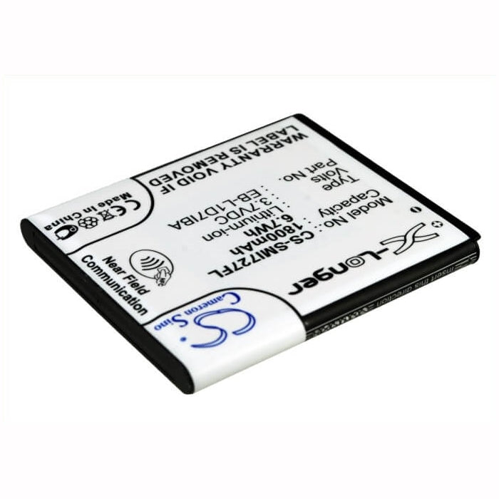 3.7V, 1800mAh, Li-ion Battery fits T-mobile, Galaxy S Ii, Galaxy S Ii 4g, 6.66Wh