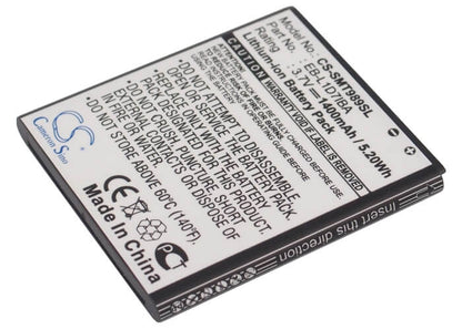 3.7V, 1400mAh, Li-ion Battery fits Samsung, Galaxy Ruby Pro, Galaxy S Hercules, 5.18Wh