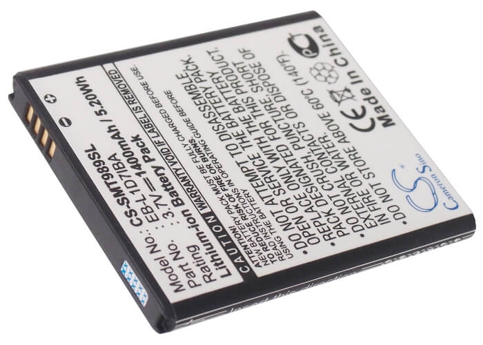 CS-SMT989SL, Mobile, Smartphone 3.7V, 1400mAh, Li-ion Battery fits At&t, Galaxy S 2 Skyrocket 4g, Galaxy S Ii Skyrocket 4g, 5.18