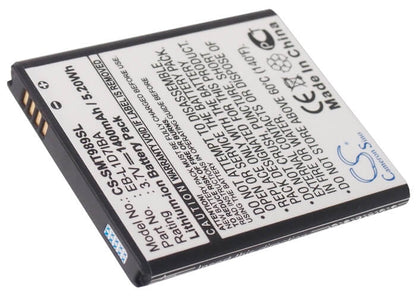 CS-SMT989SL, Mobile, Smartphone 3.7V, 1400mAh, Li-ion Battery fits At&t, Galaxy S 2 Skyrocket 4g, Galaxy S Ii Skyrocket 4g, 5.18