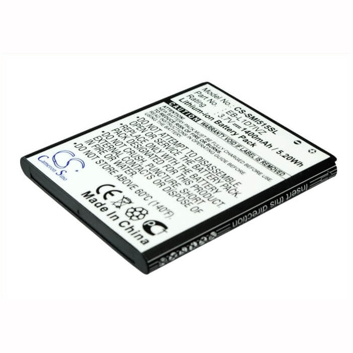 CS-SMI515SL, Mobile, Smartphone 3.7V, 1400mAh, Li-ion Battery fits Samsung, Sch-i515, 5.18Wh