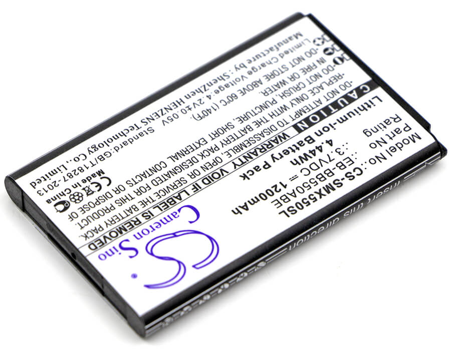 3.7V, 1200mAh, Li-ion Battery fits Samsung, Sm-b550, Sm-b550h, 4.44Wh
