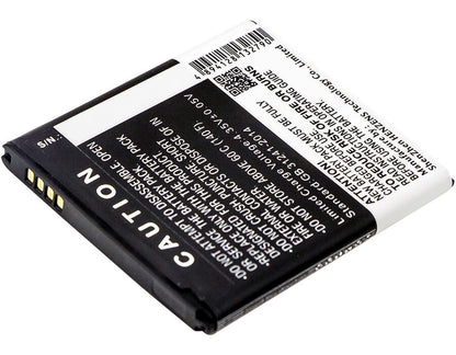 3.8V, 1900mAh, Li-ion Battery fits Samsung, Galaxy Core Prime, Galaxy Core Prime Cdma, 7.22Wh