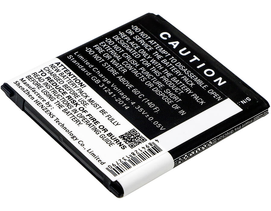 3.8V, 1900mAh, Li-ion Battery fits Samsung, Galaxy Core Prime, Galaxy Core Prime Cdma, 7.22Wh