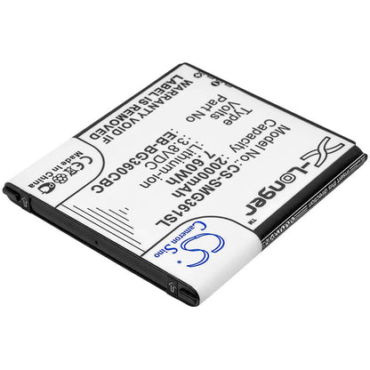 3.8V, 2000mAh, Li-ion Battery fits Samsung, Galaxy Core Prime, Galaxy Core Prime Cdma, 7.6Wh