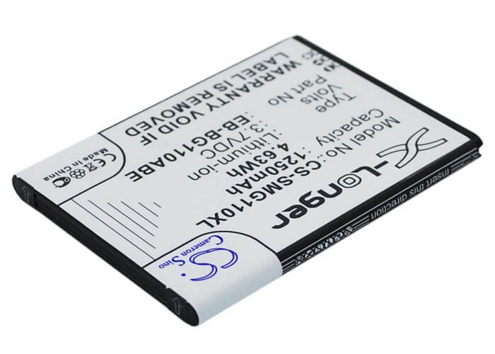 3.7V, 1250mAh, Li-ion Battery fits Samsung, Galaxy Pocket 2, Galaxy Pocket 2 Duos, 4.625Wh