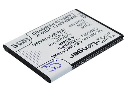 3.7V, 1250mAh, Li-ion Battery fits Samsung, Galaxy Pocket 2, Galaxy Pocket 2 Duos, 4.625Wh