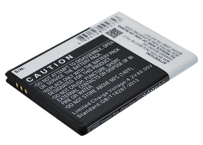 3.7V, 1250mAh, Li-ion Battery fits Samsung, Galaxy Pocket 2, Galaxy Pocket 2 Duos, 4.625Wh