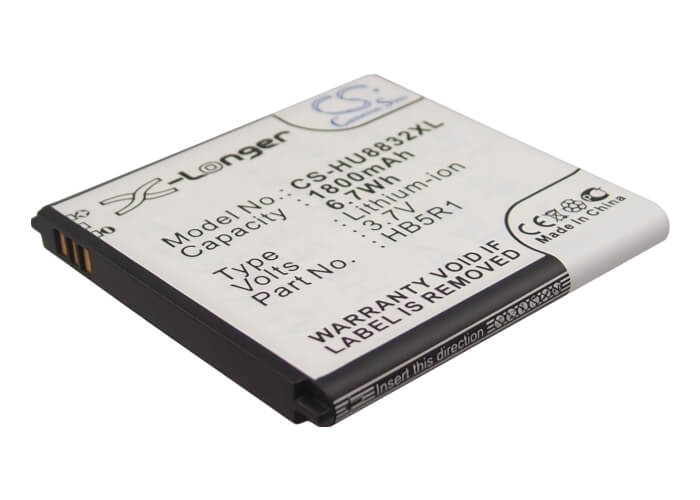 3.7V, 1800mAh, Li-ion Battery fits Huawei, Ascend G500d, Ascend G600, 6.66Wh