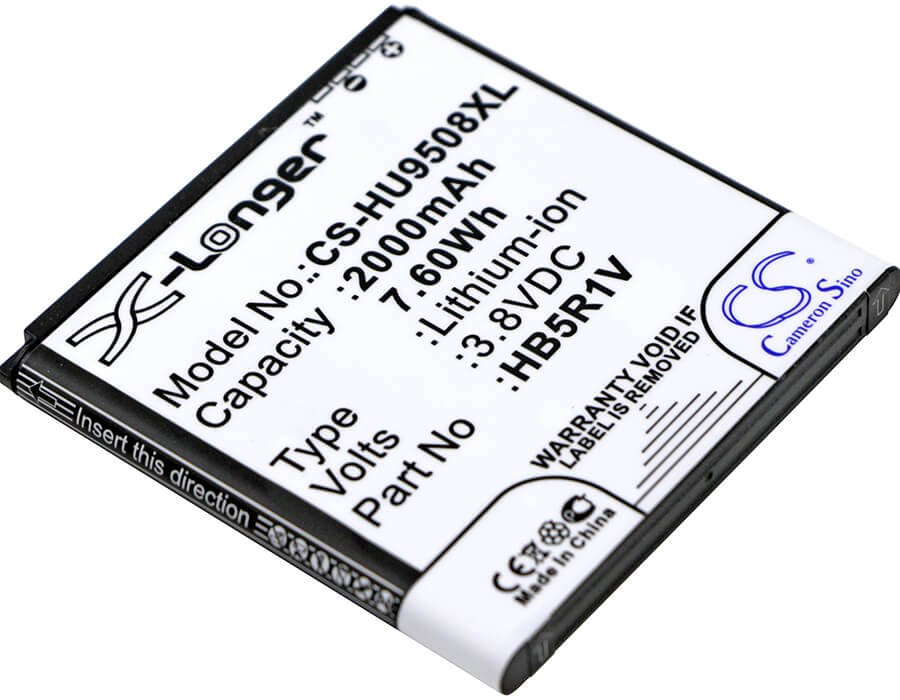 3.8V, 2000mAh, Li-ion Battery fits Huawei, Hn3-u01, Honor 2, 7.6Wh