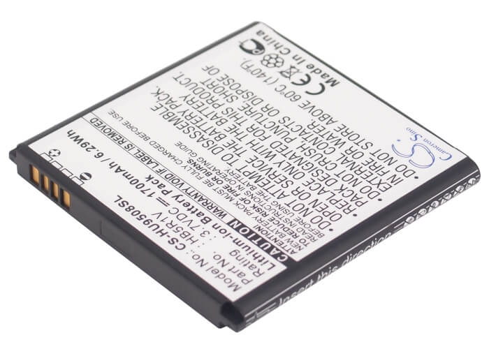 3.7V, 1700mAh, Li-ion Battery fits Huawei, Hn3-u01, Honor 2, 6.29Wh