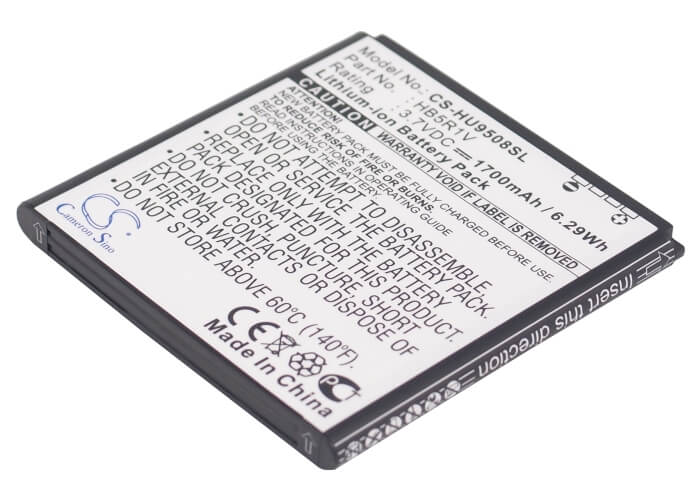3.7V, 1700mAh, Li-ion Battery fits Huawei, Hn3-u01, Honor 2, 6.29Wh