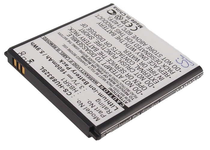 3.7V, 1600mAh, Li-ion Battery fits Huawei, Ascend G500d, Ascend P1 Lte 201hw, 5.92Wh
