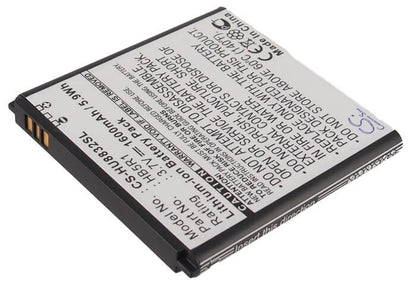 3.7V, 1600mAh, Li-ion Battery fits Huawei, Ascend G500d, Ascend P1 Lte 201hw, 5.92Wh
