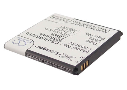 3.7V, 2050mAh, Li-ion Battery fits Huawei, Ascend G500d, Ascend G600, 7.585Wh