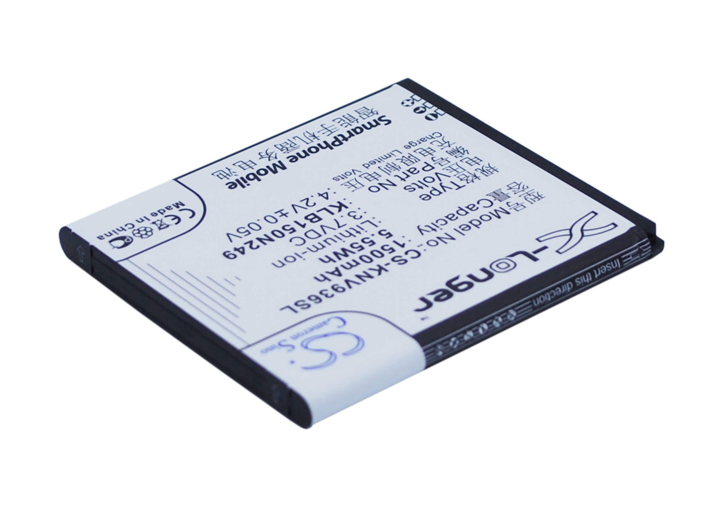 3.7V, 1500mAh, Li-ion Battery fits Konka, E5838, E830, 5.55Wh