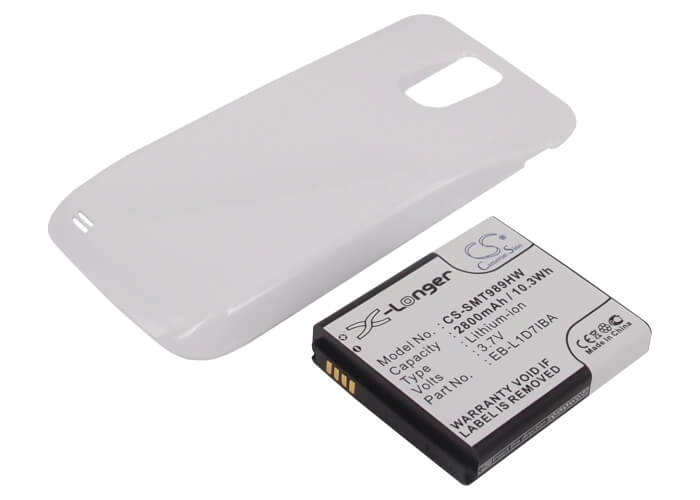 White, 3.7V, 2800mAh, Li-ion Battery fits Samsung, Galaxy S Hercules, Galaxy S Ii X, 10.36Wh