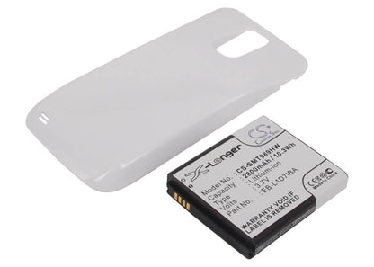 White, 3.7V, 2800mAh, Li-ion Battery fits Samsung, Galaxy S Hercules, Galaxy S Ii X, 10.36Wh