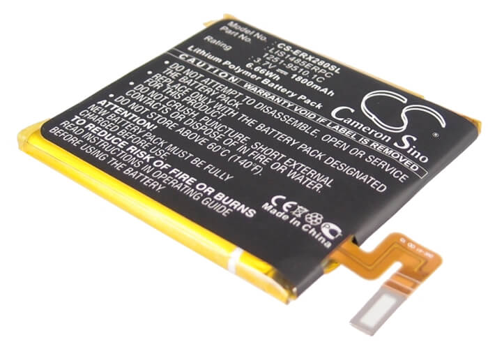 3.7V, 1800mAh, Li-Polymer Battery fits Sony Ericsson, Acro Hd, Aoba, 6.66Wh