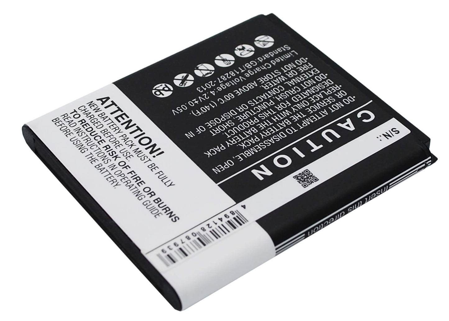 3.7V, 1800mAh, Li-ion Battery fits K-touch, E6, E806, 6.66Wh