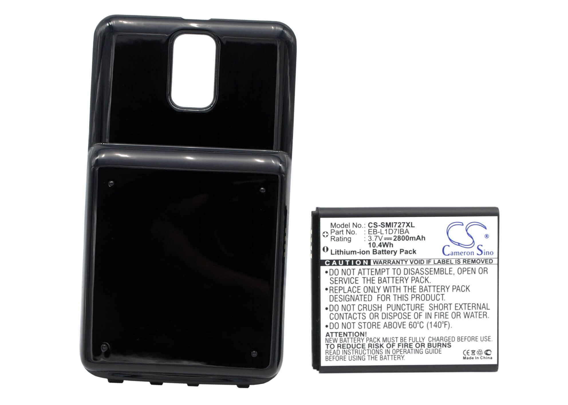 3.7V, 2800mAh, Li-ion Battery fits At&t, Galaxy S 2 Skyrocket 4g, Galaxy S Ii Skyrocket 4g, 10.36Wh