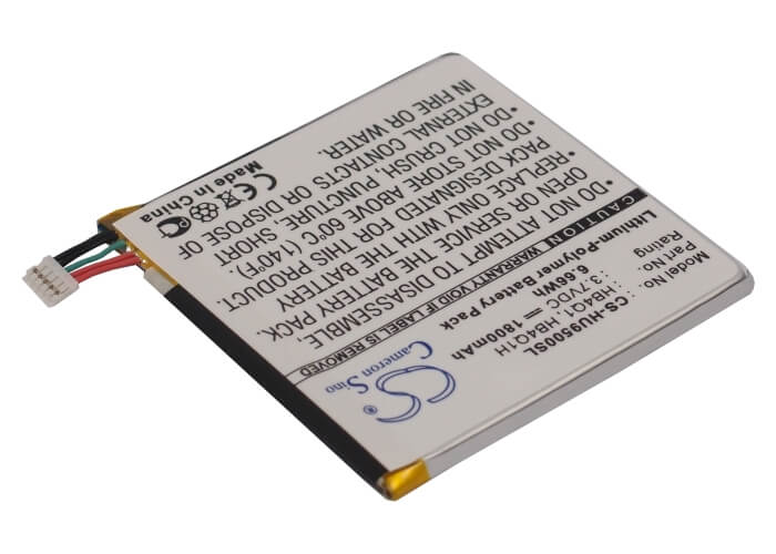 3.7V, 1800mAh, Li-Polymer Battery fits Huawei, Ascend D Quad Xl, Ascend D1, 6.66Wh