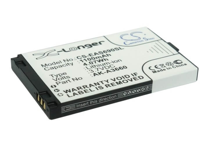 3.7V, 1100mAh, Li-ion Battery fits Emporia, A3690, Safetyplus, 4.07Wh
