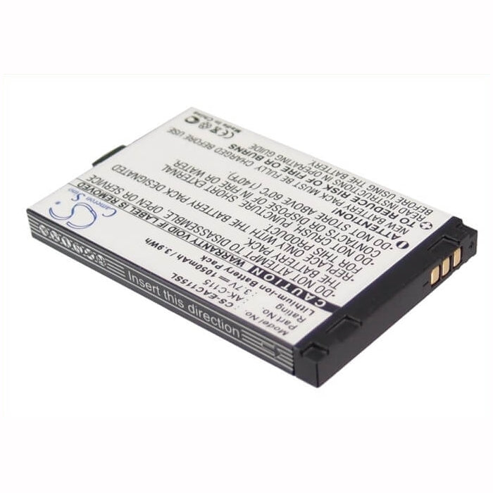 3.7V, 1050mAh, Li-ion Battery fits Emporia, Telme C100, Telme C115, 3.885Wh