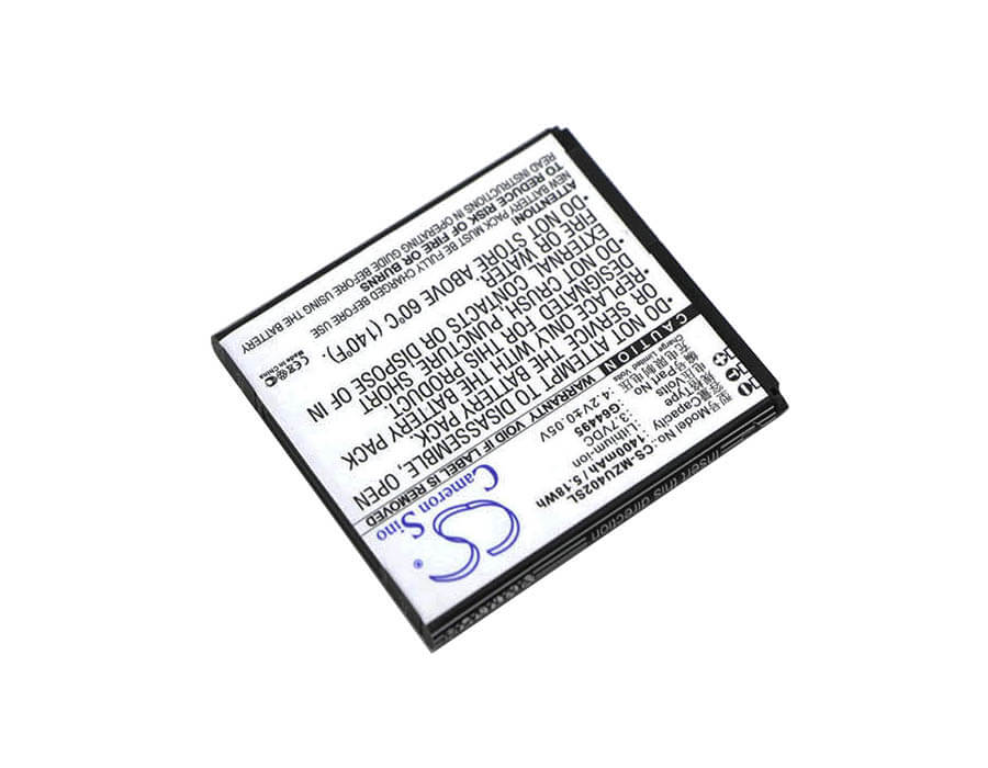 3.7V, 1400mAh, Li-ion Battery fits Navon, Mizu D402, Mizu M402, 5.18Wh