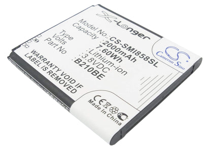 3.8V, 2000mAh, Li-ion Battery fits Samsung, Galaxy Core Advance, Gt-i8580, 7.6Wh