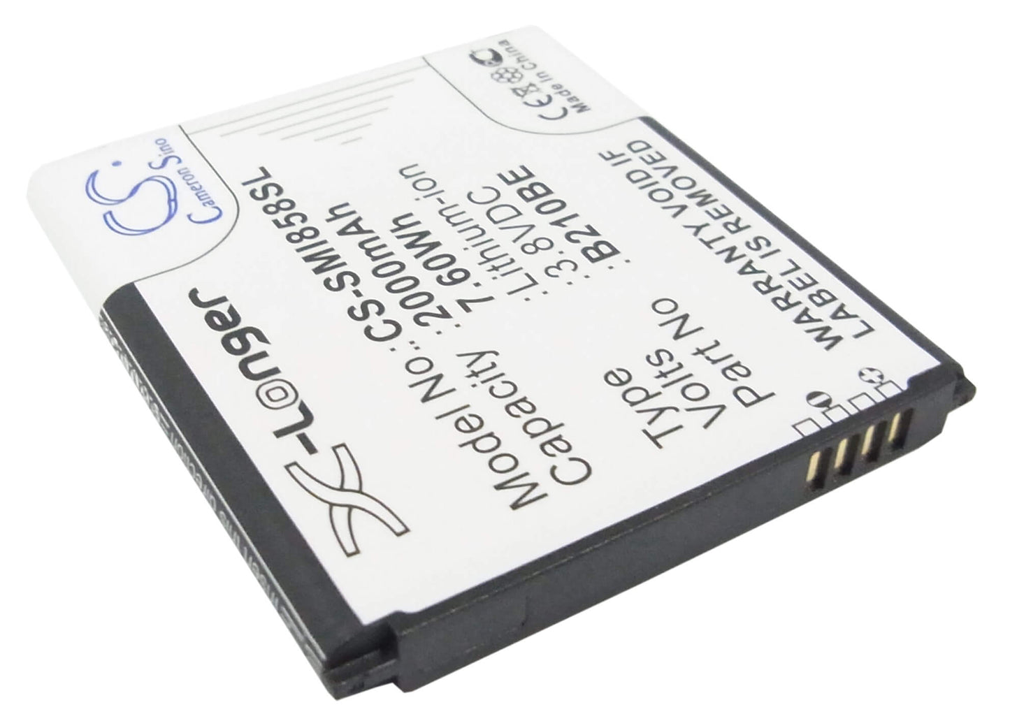 3.8V, 2000mAh, Li-ion Battery fits Samsung, Galaxy Core Advance, Gt-i8580, 7.6Wh
