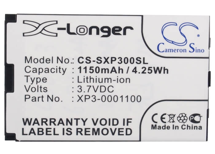 3.7V, 1150mAh, Li-ion Battery fits Sonim, Xp3, 4.255Wh