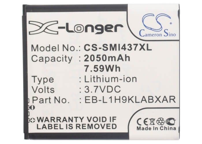 3.7V, 2050mAh, Li-ion Battery fits Samsung, Galaxy Express, Galaxy Express 4g Lte, 7.585Wh