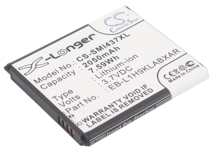3.7V, 2050mAh, Li-ion Battery fits At&t, Galaxy Express, Gt-i8730, 7.585Wh
