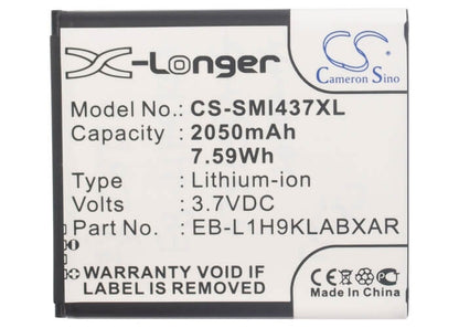 3.7V, 2050mAh, Li-ion Battery fits At&t, Galaxy Express, Gt-i8730, 7.585Wh