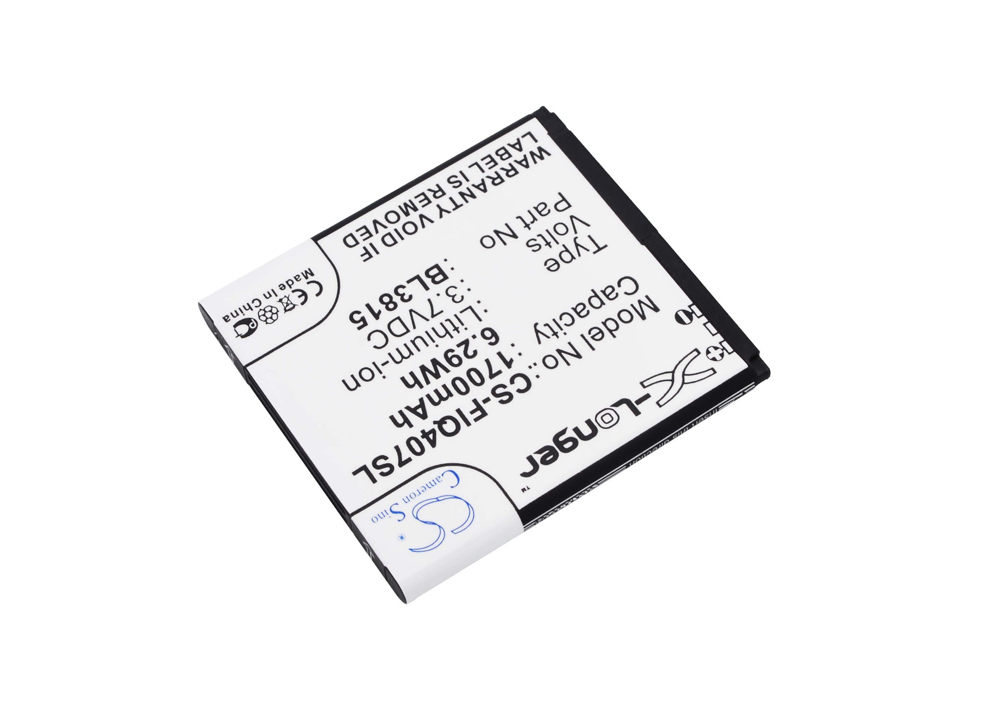 3.7V, 1700mAh, Li-ion Battery fits Fly, Era Nano 7, Iq4407, 6.29Wh