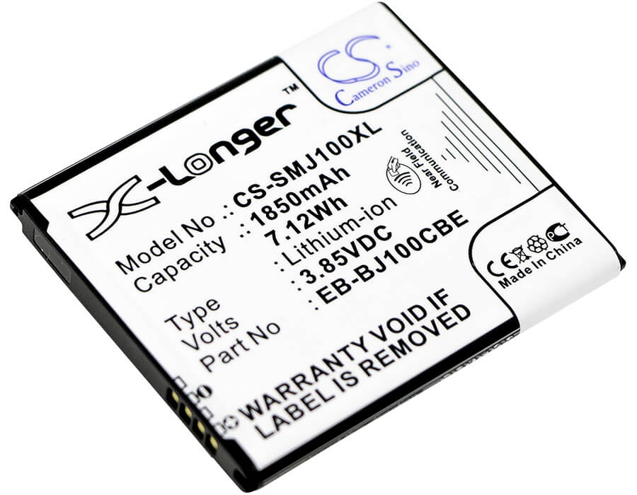 CS-SMJ100XL, Mobile, Smartphone 3.85V, 1850mAh, Li-ion Battery fits Samsung, Galaxy J1, Galaxy J1 4g, 7.1225Wh