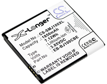 CS-SMJ100XL, Mobile, Smartphone 3.85V, 1850mAh, Li-ion Battery fits Samsung, Galaxy J1, Galaxy J1 4g, 7.1225Wh