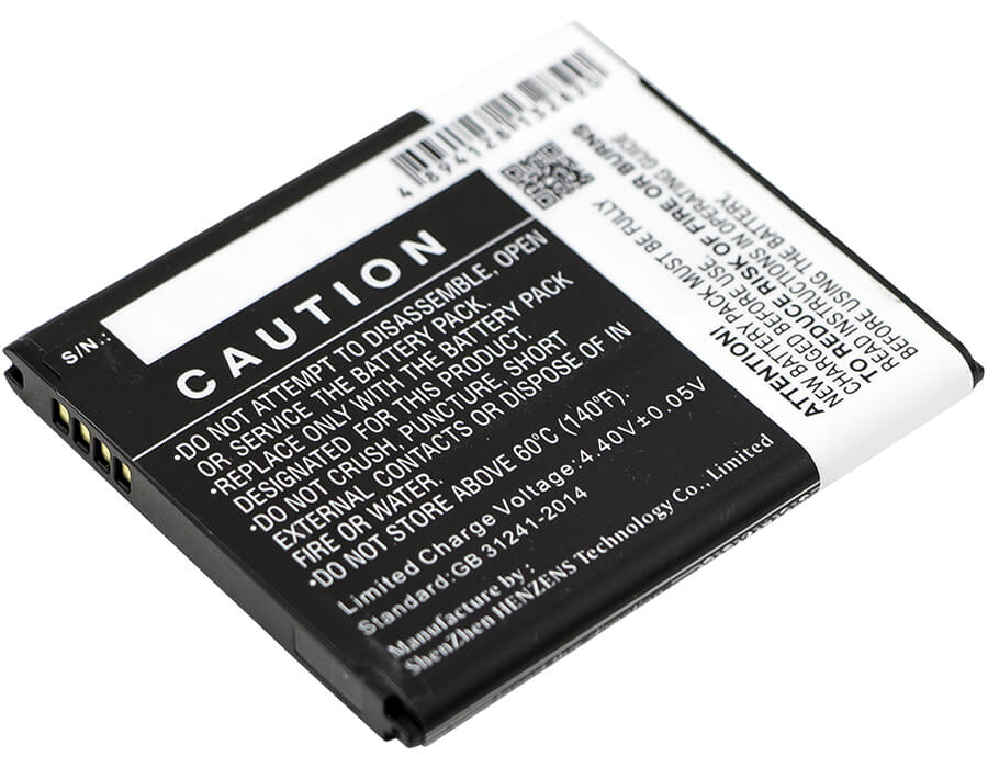 CS-SMJ100XL, Mobile, Smartphone 3.85V, 1850mAh, Li-ion Battery fits Samsung, Galaxy J1, Galaxy J1 4g, 7.1225Wh