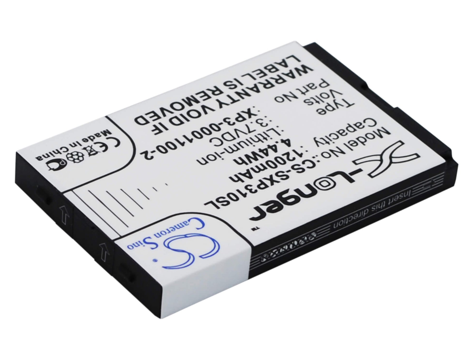 3.7V, 1200mAh, Li-ion Battery fits Socketmobile, Sonim Xp3-s, Xp3 Enduro, 4.44Wh