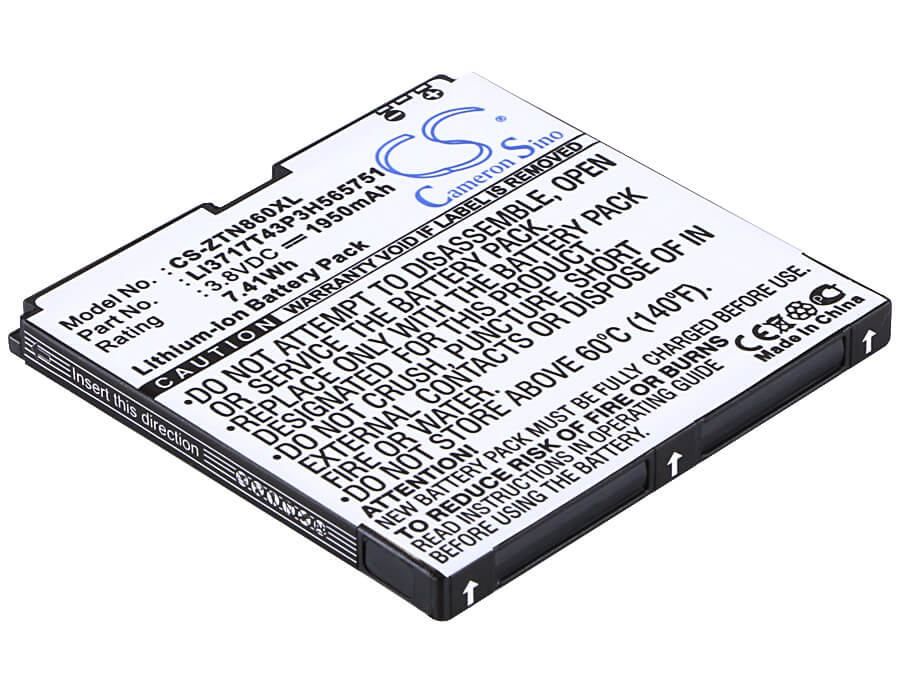 3.8V, 1950mAh, Li-ion Battery fits Sprint, N860, Warp, 7.41Wh