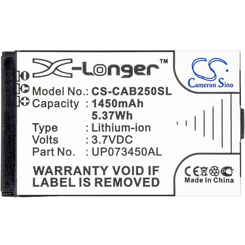 3.7V, 1450mAh, Li-ion Battery fits Cat, B25, 5.365Wh