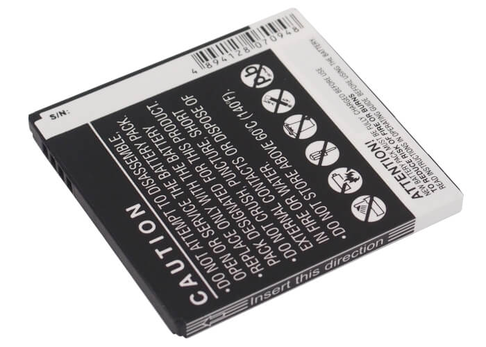 3.7V, 1200mAh, Li-ion Battery fits Gsmart, G1310, G1315, 4.44Wh