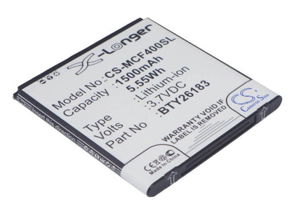 3.7V, 1500mAh, Li-ion Battery fits Mobistel, Cynus F4, Mt-7521b, 5.55Wh