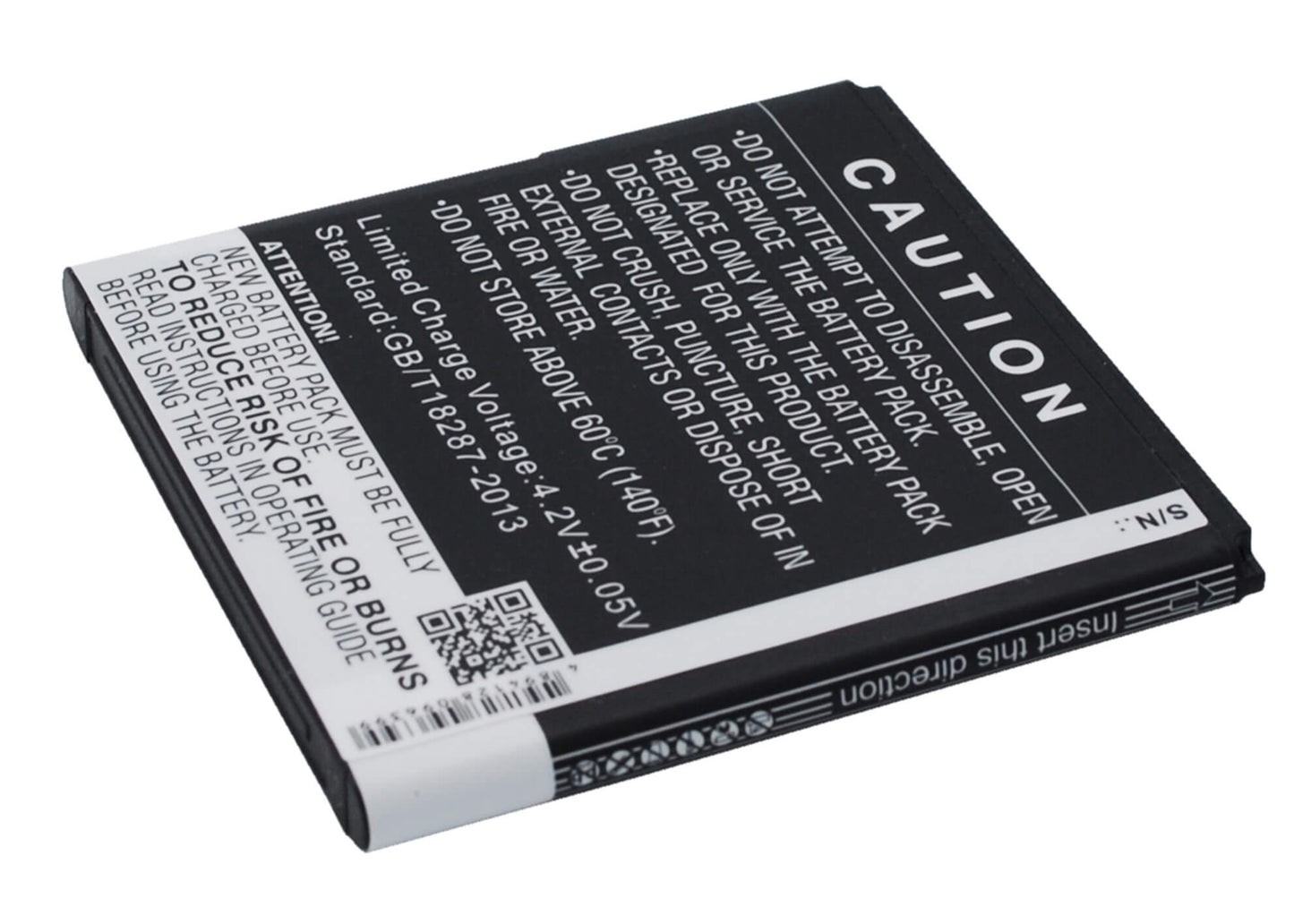 3.7V, 1500mAh, Li-ion Battery fits Wiko, Blush, Cink Slim, 5.55Wh