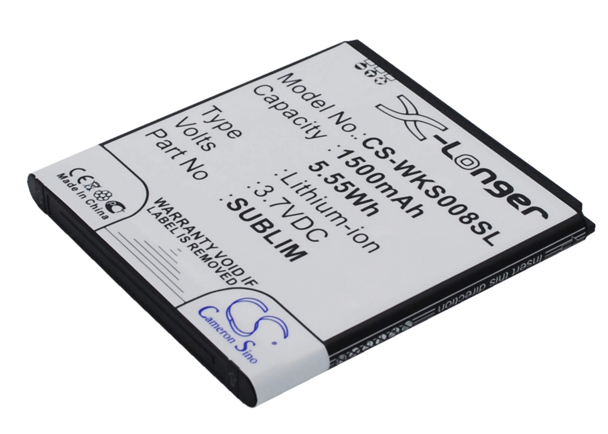 3.7V, 1500mAh, Li-ion Battery fits Ngm, Wemove Miracle, 5.55Wh