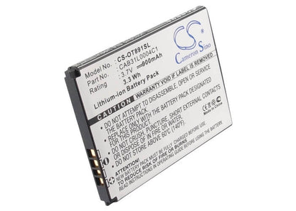 3.7V, 900mAh, Li-ion Battery fits Tcl, A860, A890, 3.33Wh