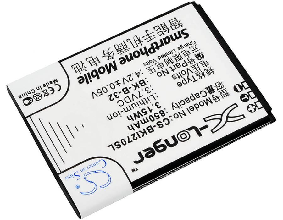 3.7V, 850mAH, Li-ion Battery fits Bbk, I18, I270, 3.145Wh